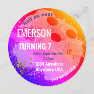 BOWLING BALL, bowling, Glow bowling-verjaardag Neo Kaart