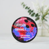 BOWLING BALL, bowling, Glow bowling verjaardagsfee Kaart (Staand voorkant)