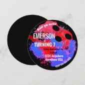 BOWLING BALL, bowling, Glow bowling verjaardagsfee Kaart (Voorkant / Achterkant)