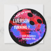 BOWLING BALL, bowling, Glow bowling verjaardagsfee Kaart (Voorkant)