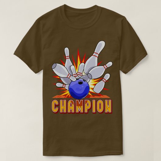 Bowling Ball Champion Bowler T-shirt (Design voorkant)