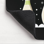 Bowling Ball Christmas Bowling Pins Santa Hat Gift Muismat (Hoek)