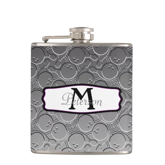 Bowling Ball Chrom: kijk patroon  Heupfles (Voorkant)