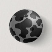Bowling Ball Cow Gray Ronde Button 3,2 Cm (Voorkant)