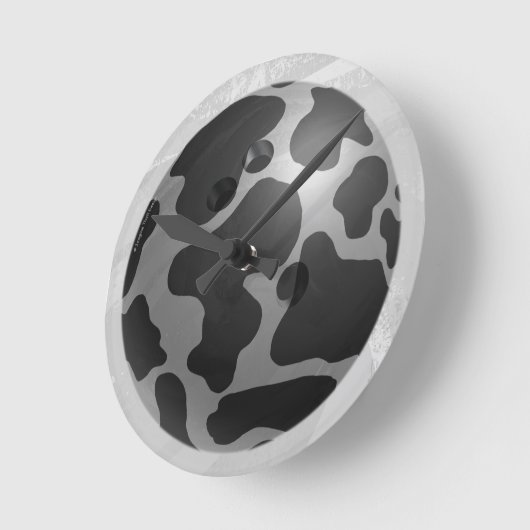 Bowling Ball Cow Gray Ronde Klok (Hoek)