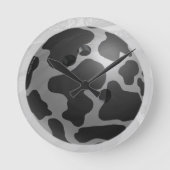 Bowling Ball Cow Gray Ronde Klok (Voorkant)