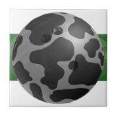 Bowling Ball Cow Gray Tegeltje (Voorkant)