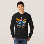 Bowling Ball Dabbing Bowling Players &  Bowling T-shirt (Voorkant volledig)