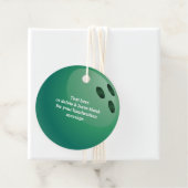 Bowling Ball Design Favor Kaart Bedankjes Labels (In situ)