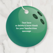 Bowling Ball Design Favor Kaart Bedankjes Labels (Voorkant)