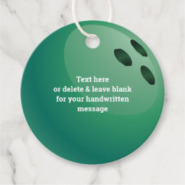 Bowling Ball Design Favor Kaart Bedankjes Labels