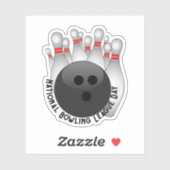 Bowling Ball en Bowling Pins Sticker (Vel)