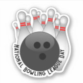 Bowling Ball en Bowling Pins Sticker (Voorkant)