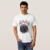 Bowling Ball en Bowling Pins T-shirt (Voorkant volledig)