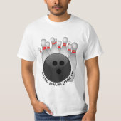 Bowling Ball en Bowling Pins T-shirt (Voorkant)