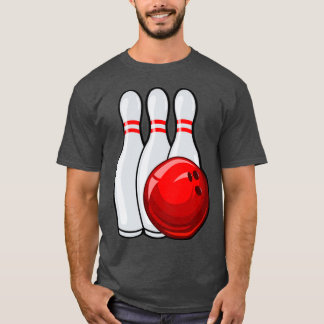 Bowling ball en pin bowling play bowling team T T-shirt