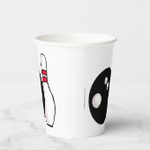 Bowling Ball en Pin-papierbekertjes Papieren Bekers (Rechts)