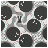 Bowling Ball en Pin Pattern  Stof (Close Up)