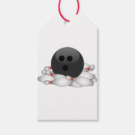 Bowling Ball en Pins Cadeaulabel
