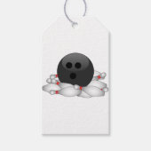 Bowling Ball en Pins Cadeaulabel (Voorkant)