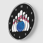 Bowling Ball en Pins Design Wall Clock Grote Klok (Hoek)