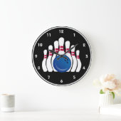 Bowling Ball en Pins Design Wall Clock Grote Klok (Huis)