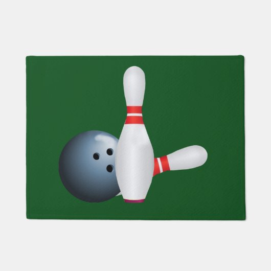 Bowling Ball en Pins,  Deurmat (Voorkant)