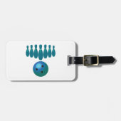 Bowling Ball en Pins Fun Sports Bagagelabel (Voorkant horizontaal)