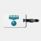 Bowling Ball en Pins Fun Sports Bagagelabel (Achterkant horizontaal)