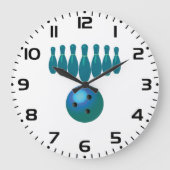 Bowling Ball en Pins Fun Sports Grote Klok (Voorkant)