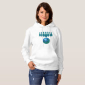 Bowling Ball en Pins Fun Sports Hoodie (Voorkant volledig)