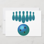 Bowling Ball en Pins Fun Sports Kaart (Voorkant)