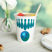 Bowling Ball en Pins Fun Sports Papieren Bekers