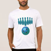 Bowling Ball en Pins Fun Sports T-shirt (Voorkant)