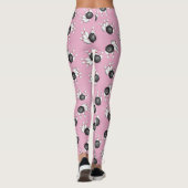 Bowling Ball en Pins Patroonroze Leggings (Achterkant)