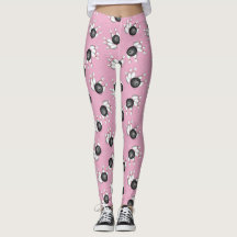 Bowling Ball en Pins Patroonroze Leggings