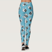 Bowling Ball en Pins Pattern Blue Leggings (Achterkant)