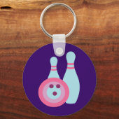 Bowling Ball en Pins Sleutelhanger (Voorkant)