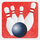 Bowling Ball en Pins Stickers (Voorkant)