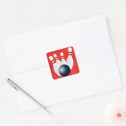 Bowling Ball en Pins Stickers (Envelop)