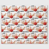 Bowling Ball en Pins Strike! Naam toevoegen Verjaa Cadeaupapier (Vlak)