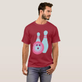 Bowling Ball en Pins T-shirt (Voorkant volledig)