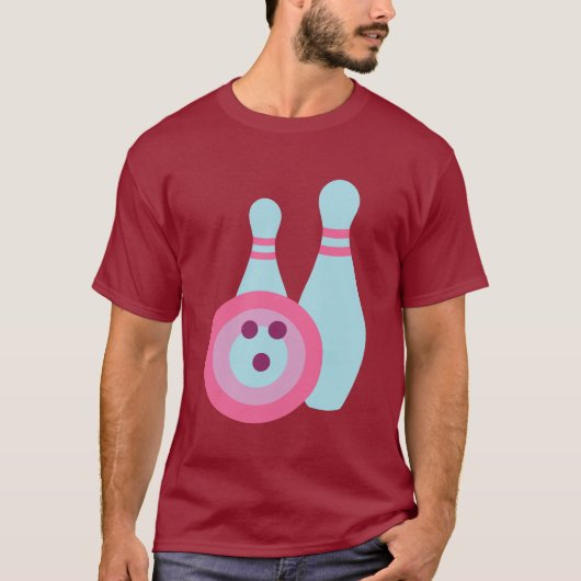 Bowling Ball en Pins T-shirt (Voorkant)