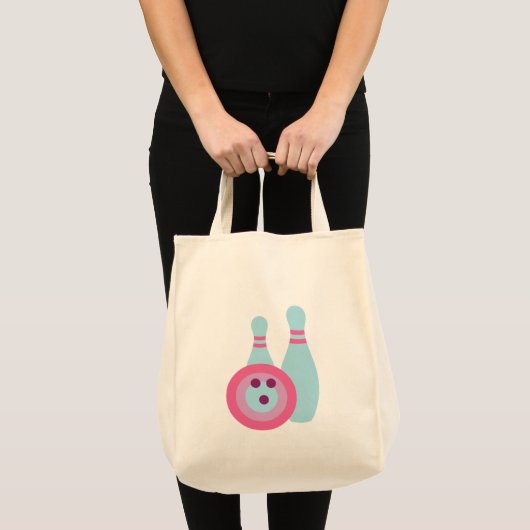 Bowling Ball en Pins Tote Bag (Voorkant (product))