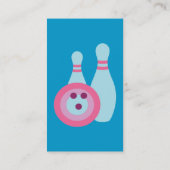 Bowling Ball en Pins Visitekaartjes (Achterkant)