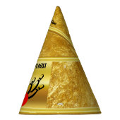 Bowling ball en spelden met het woord STRIKEOLOGIS Feesthoedjes (Rechts)