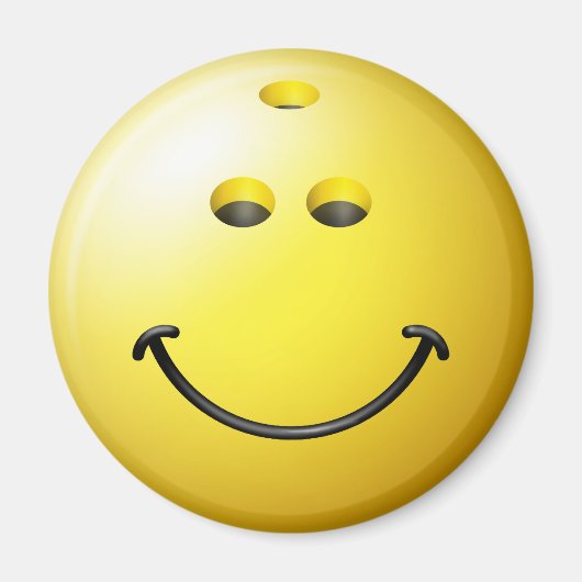 Bowling Ball Face Magneet (Voorkant)