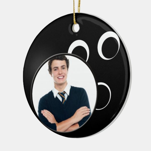 Bowling Ball foto ornament (Links)