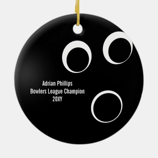 Bowling Ball foto ornament (Achterkant)