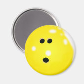 Bowling Ball (geel) Magnet (Voorkant / Achterkant)